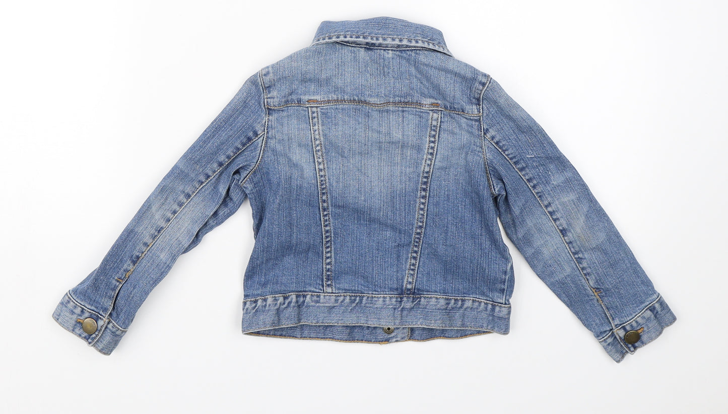 Gap Girls Blue  Denim Jacket  Size 4 Years