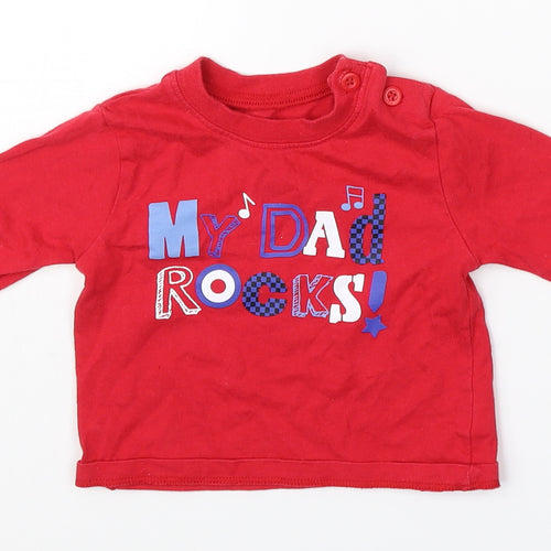 H&M Baby Red   Basic T-Shirt Size 0-3 Months