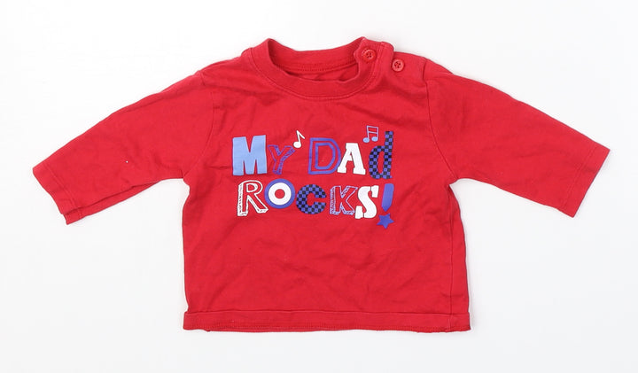H&M Baby Red Basic T-Shirt Size 0-3 Months