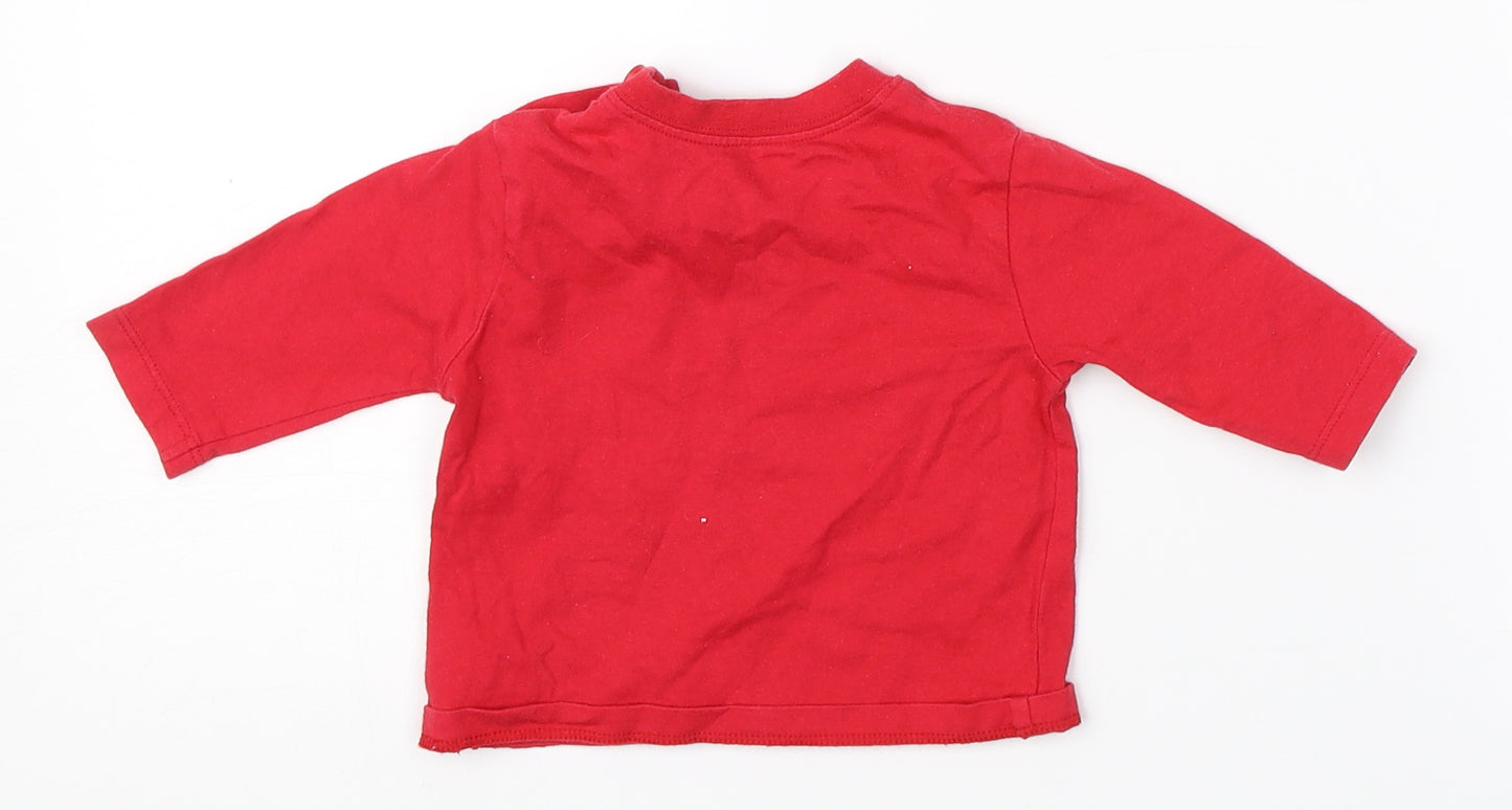 H&M Baby Red   Basic T-Shirt Size 0-3 Months