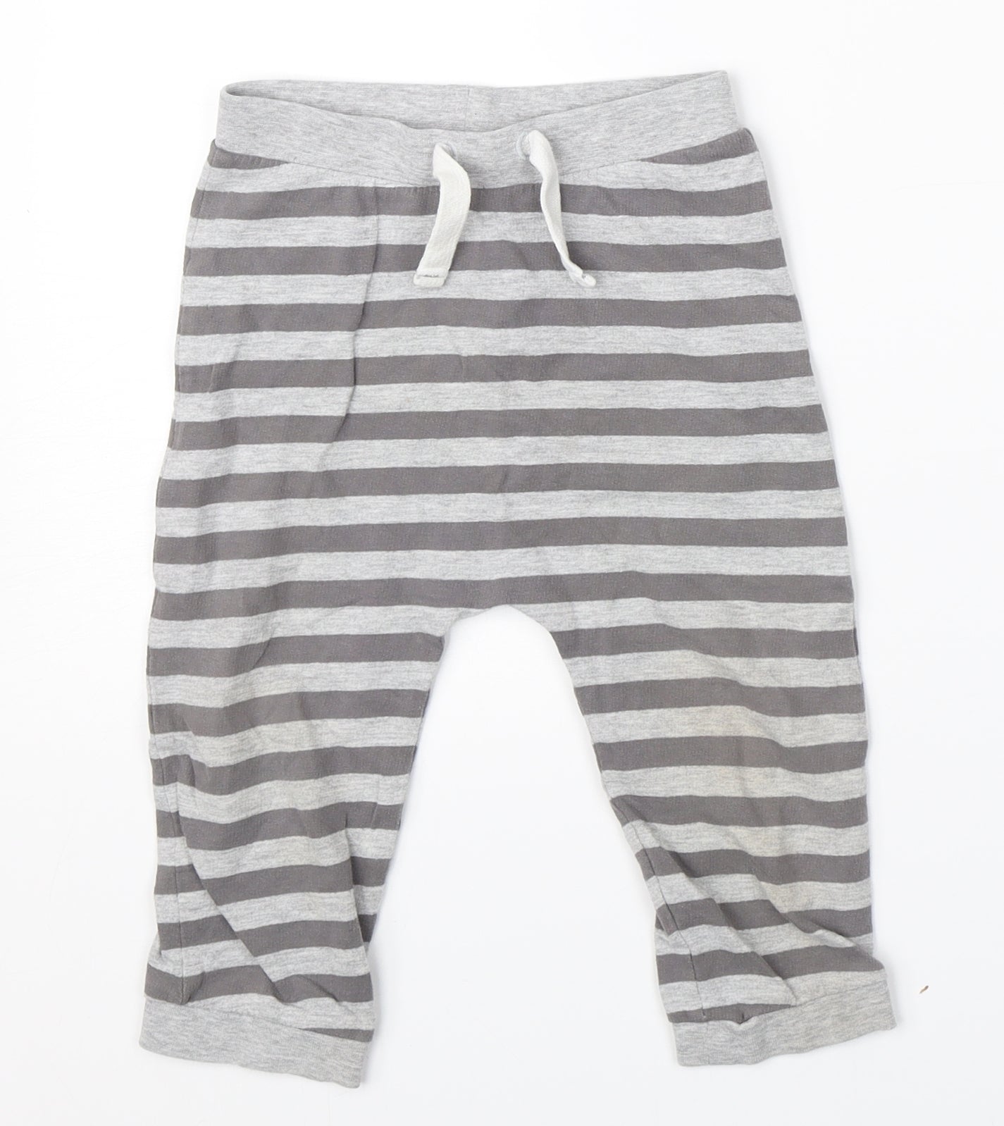 TU Boys Grey Striped   Pyjama Pants Size 18-24 Months