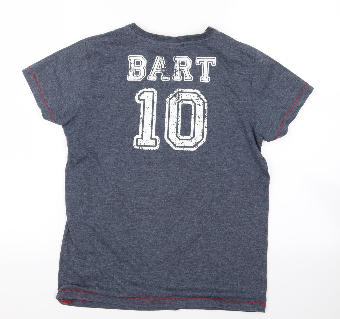 The Simpsons Boys Grey   Basic T-Shirt Size 9 Years  - bart