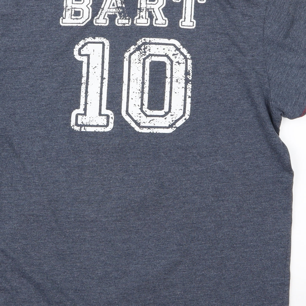 The Simpsons Boys Grey   Basic T-Shirt Size 9 Years  - bart