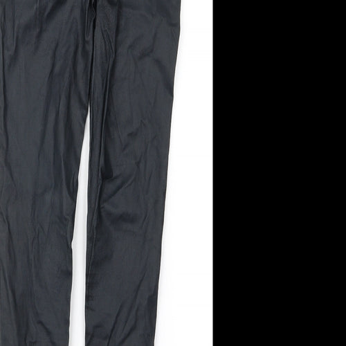 NEXT Womens Black Animal Print  Jegging Trousers Size 6 L26 in