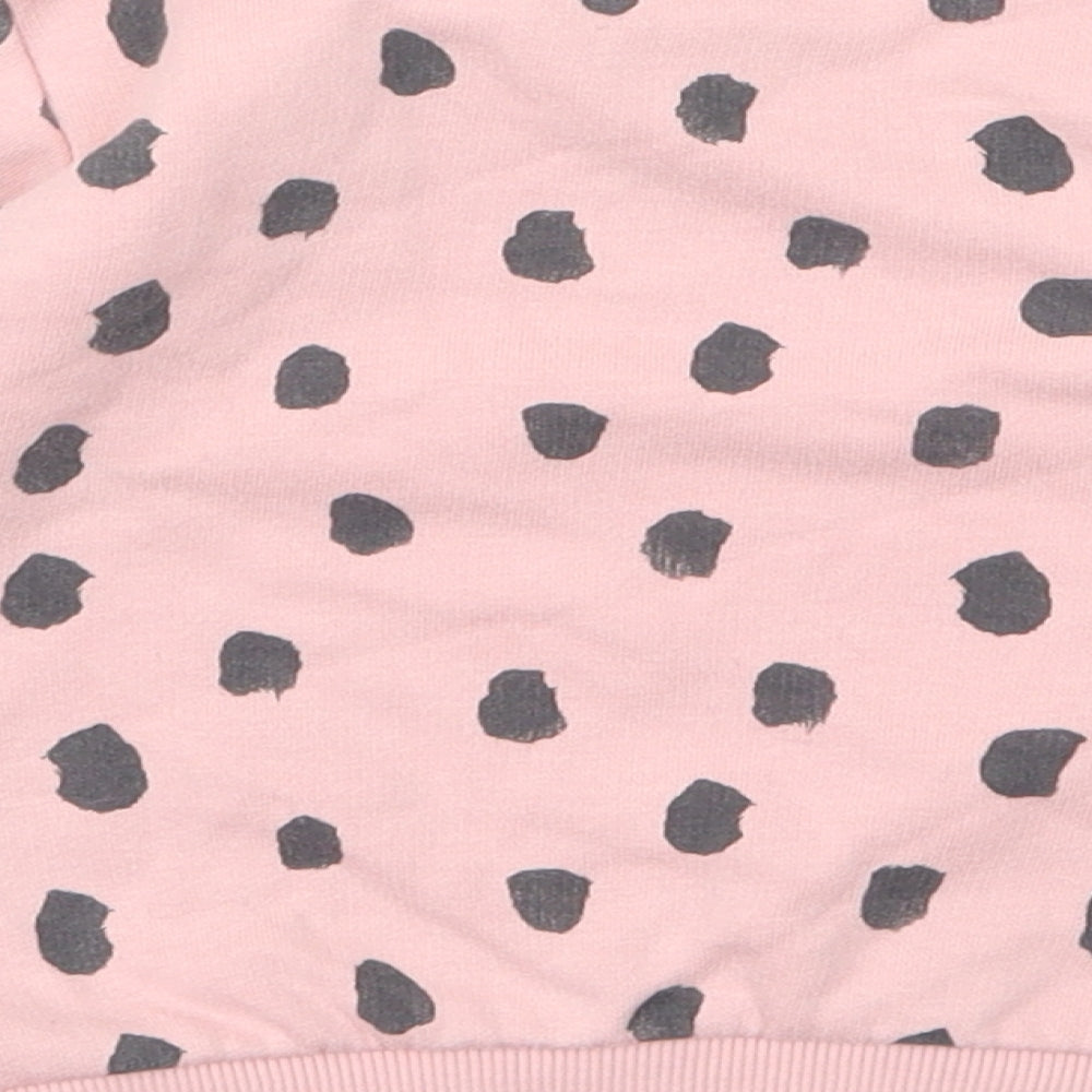 m&s Baby Pink Animal Print  Pullover Jumper Size 12-18 Months
