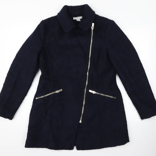 H&M Womens Black   Overcoat Jacket Size L