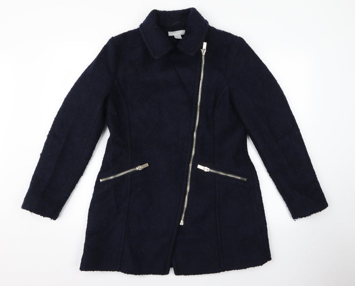 H&M Womens Black   Overcoat Jacket Size L