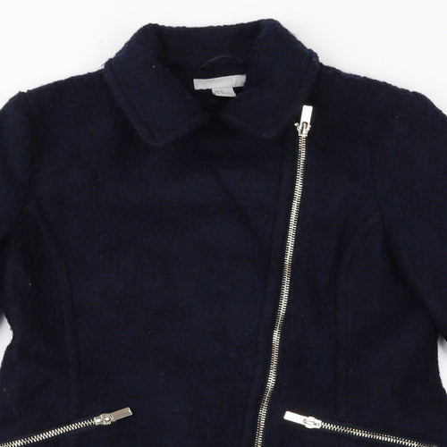 H&M Womens Black   Overcoat Jacket Size L