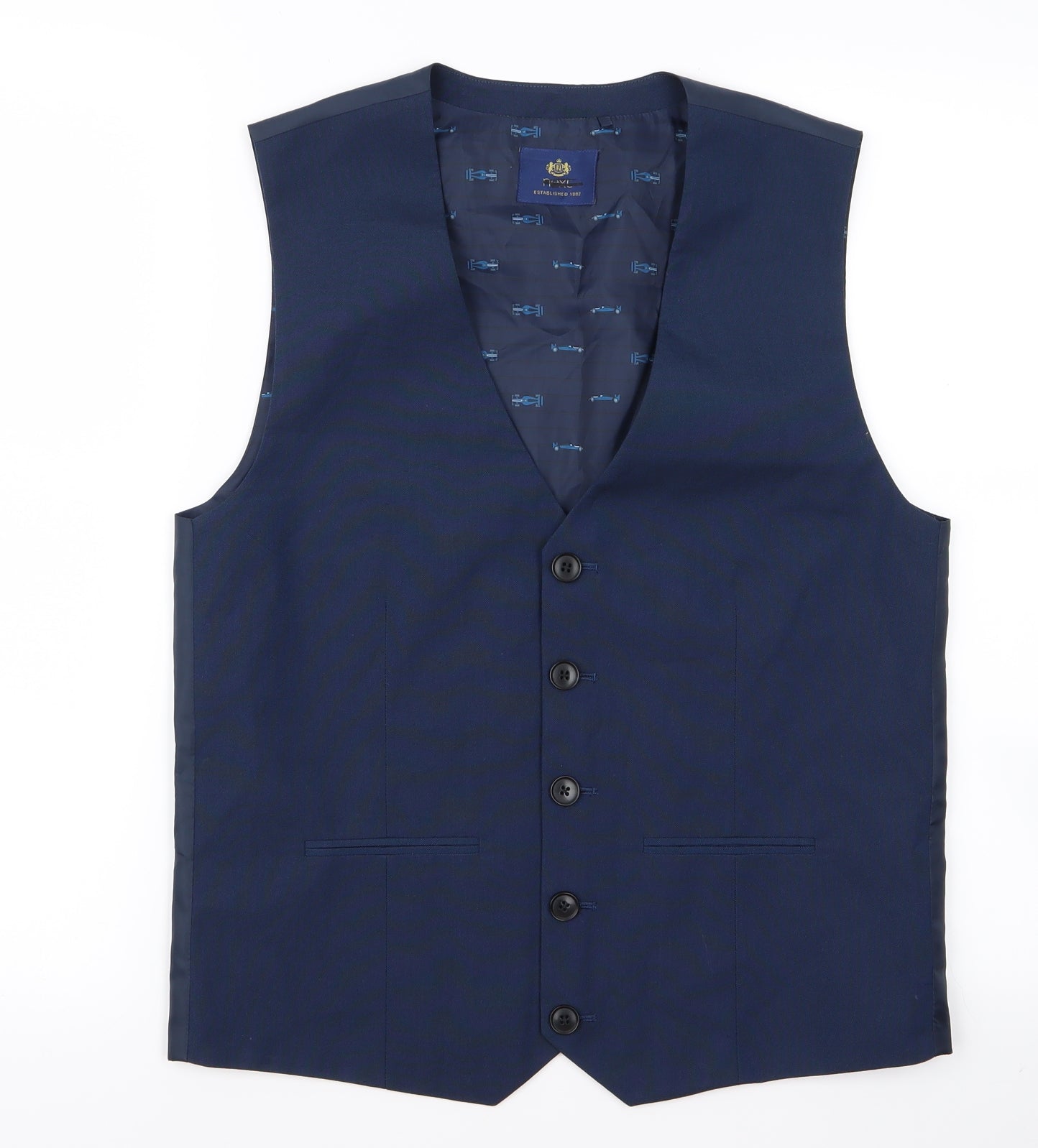 H&M Mens Blue   Gilet Jacket Size M