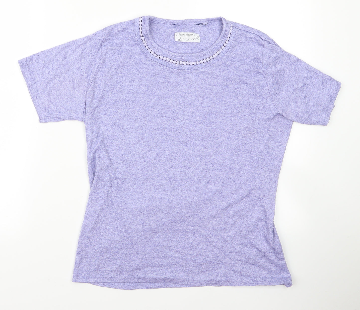 eden dyson Womens Purple   Basic T-Shirt Size 26