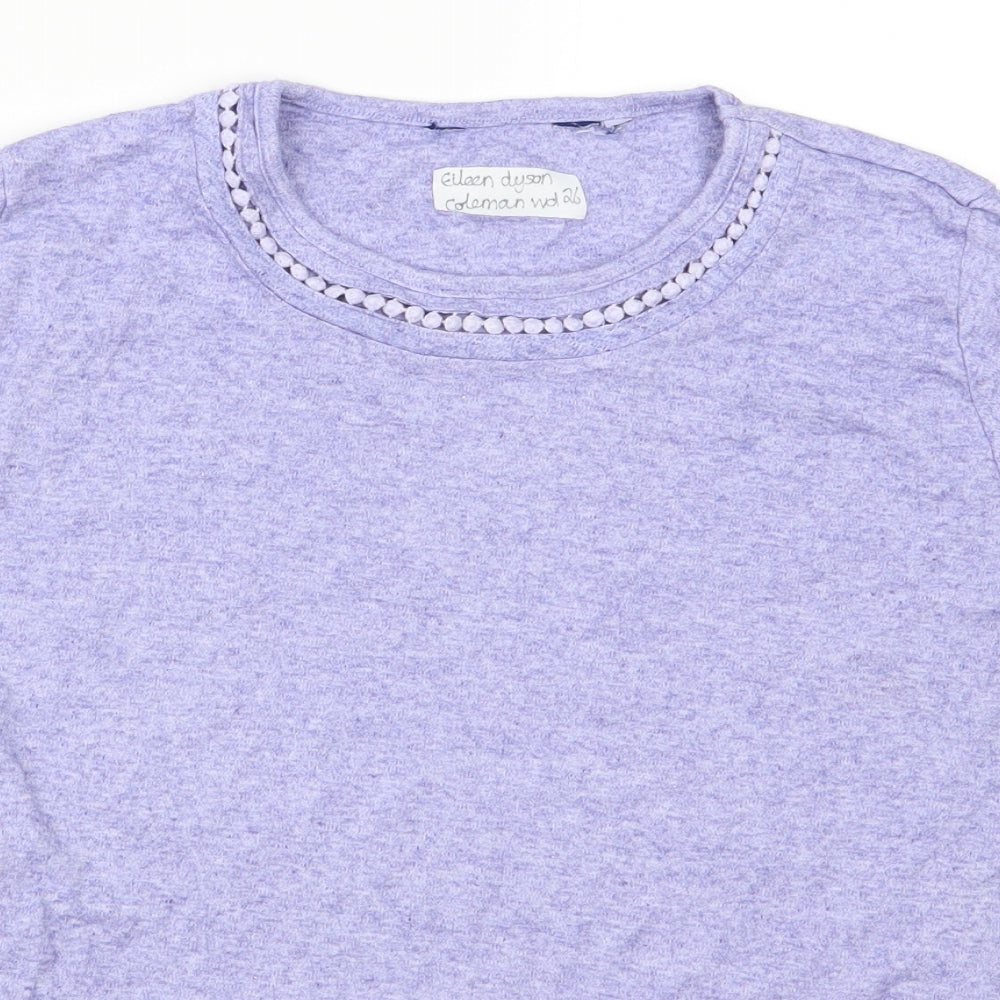 eden dyson Womens Purple   Basic T-Shirt Size 26