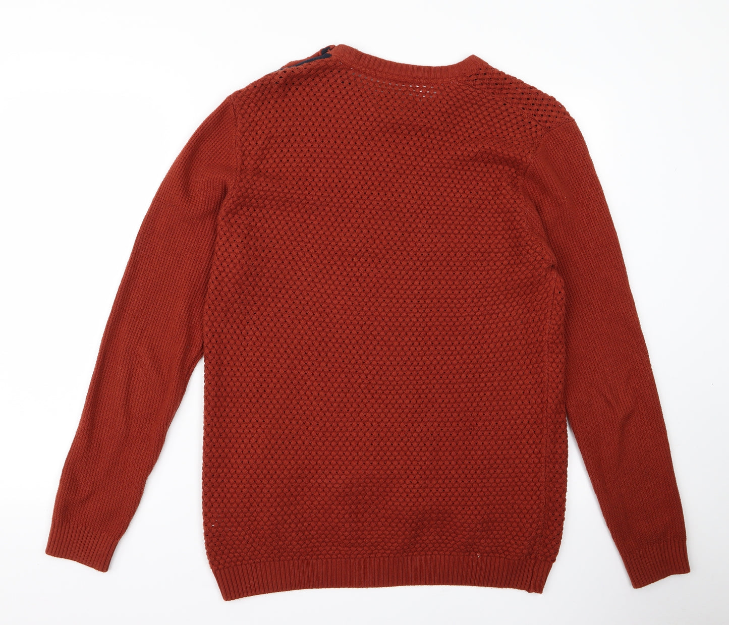 morley Mens Orange   Pullover Jumper Size M