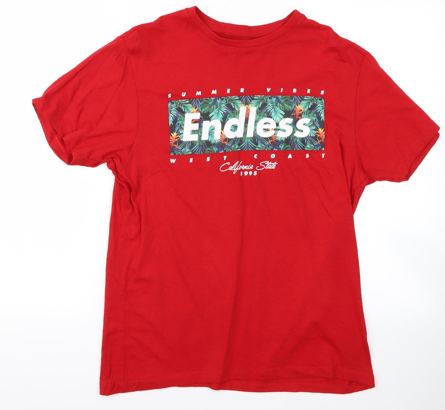 Primark Mens Red    T-Shirt Size M