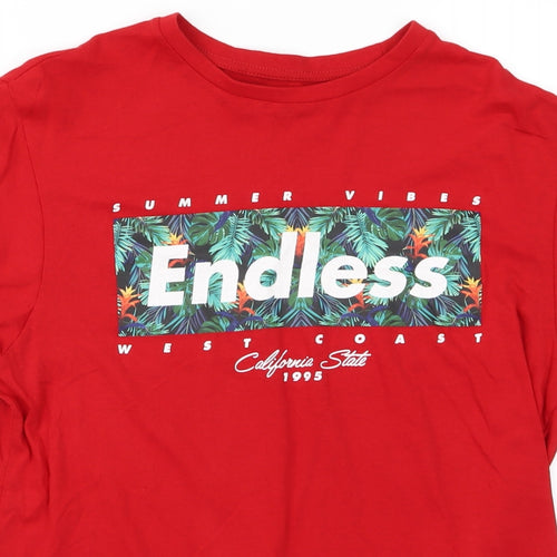 Primark Mens Red    T-Shirt Size M