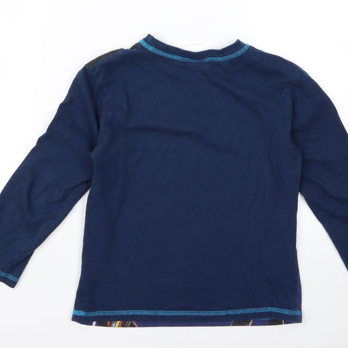 marverl Boys Blue   Basic T-Shirt Size 7 Years  - avengers