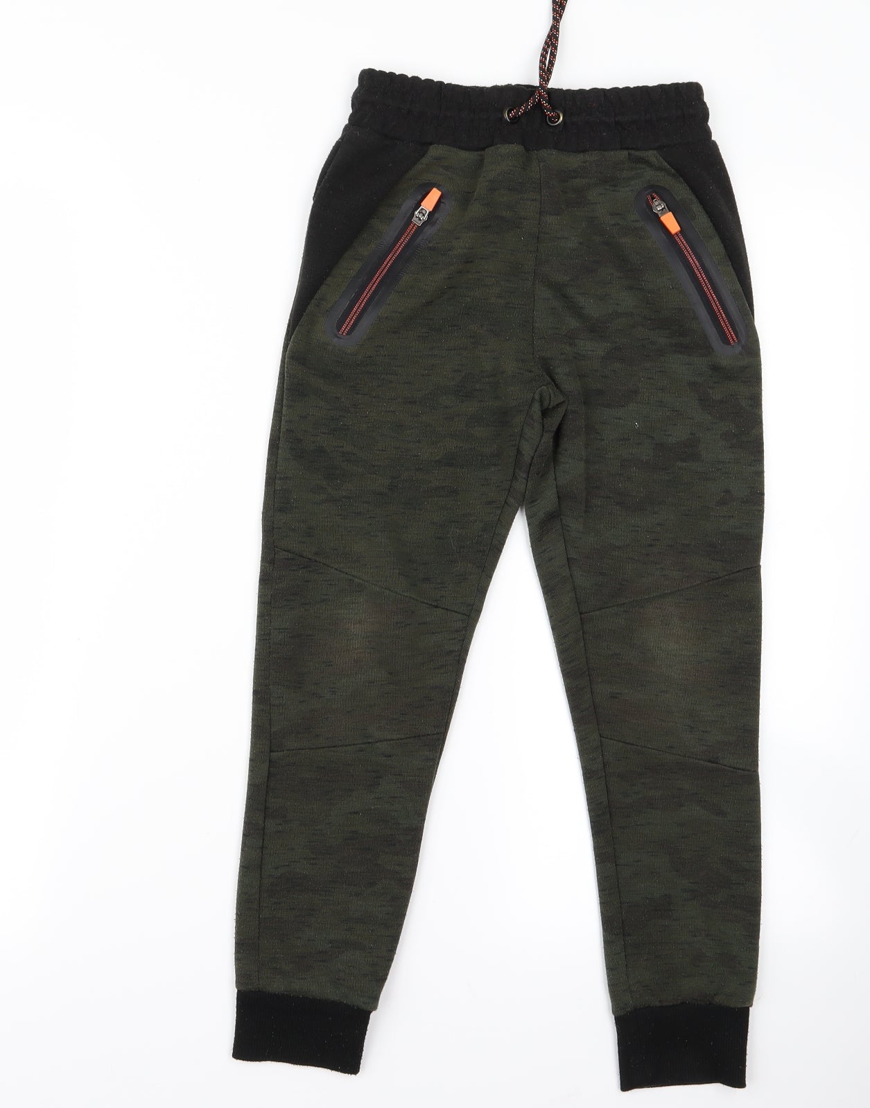 Primark Boys Green Camouflage  Jogger Trousers Size 8 Years
