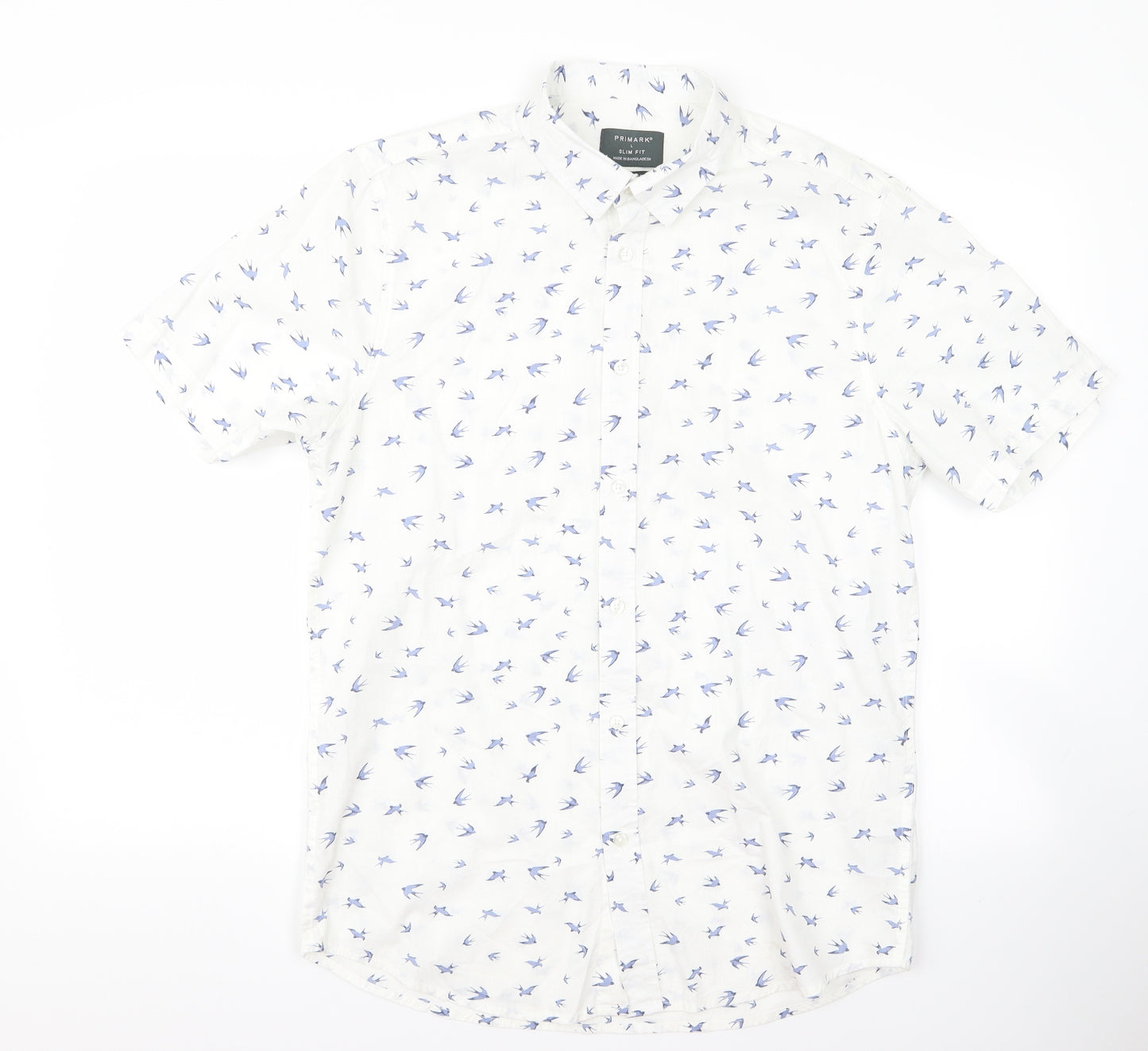 Primark Womens White   Basic Button-Up Size L
