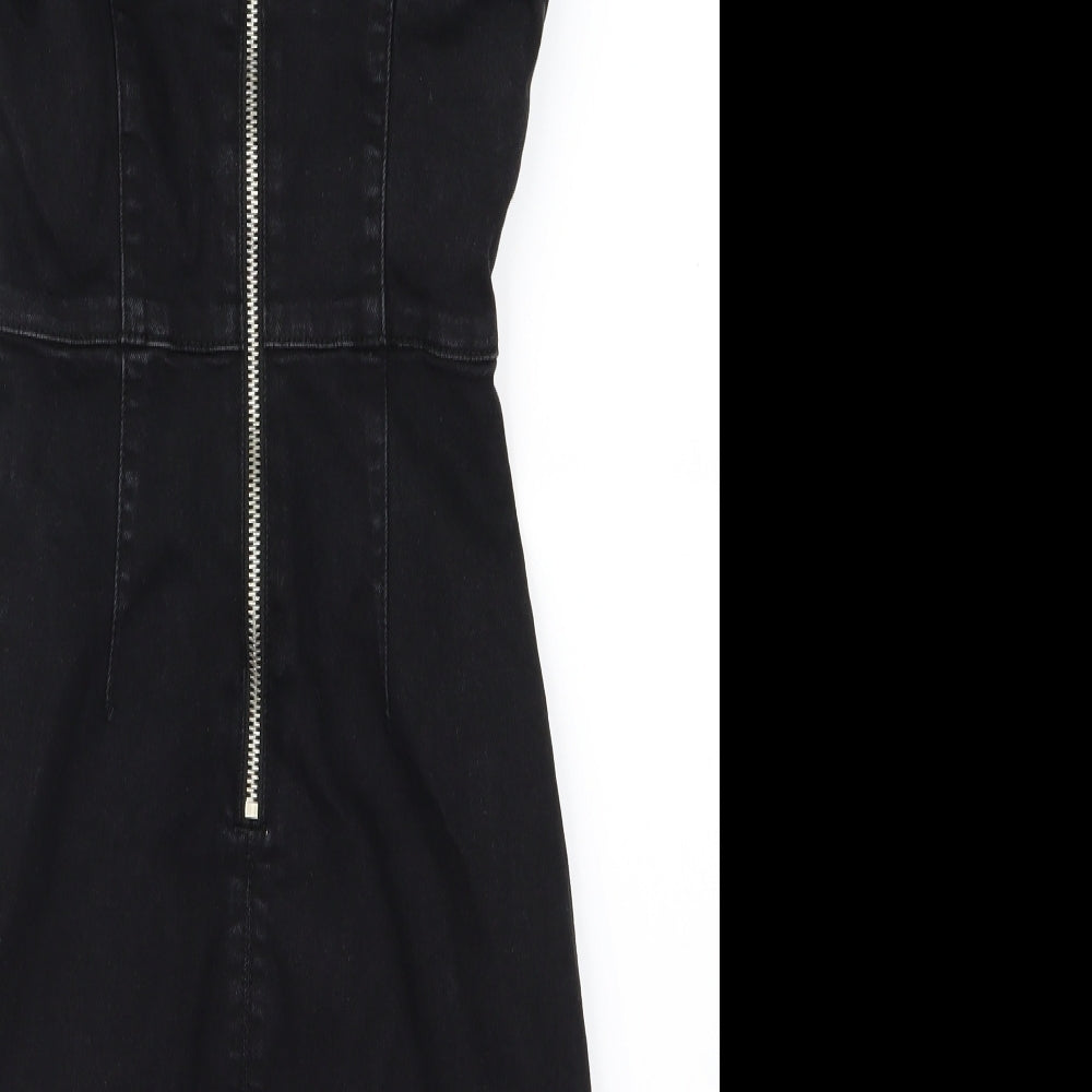 Primark Womens Black   Pinafore/Dungaree Dress  Size 6