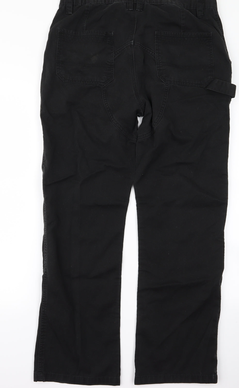 site Mens Black   Cargo Trousers Size 34 L30 in - v