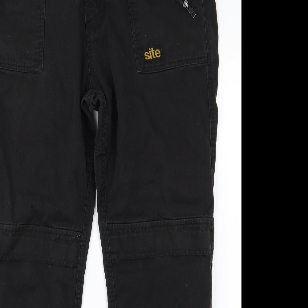 site Mens Black   Cargo Trousers Size 34 L30 in - v