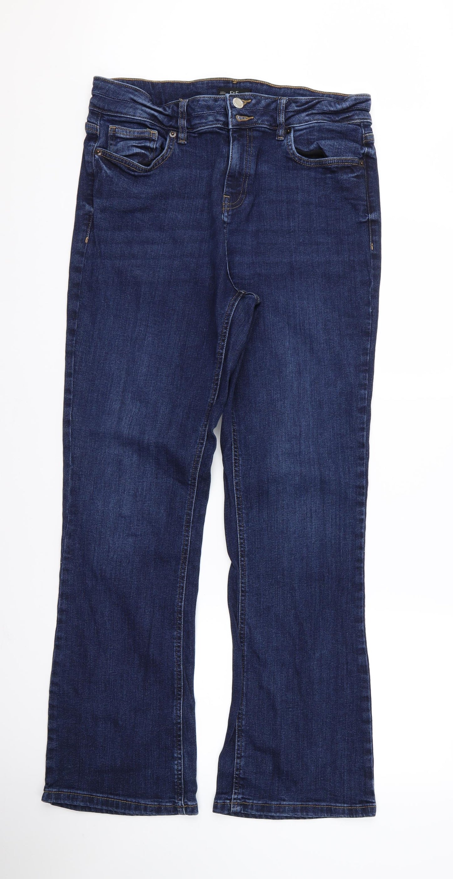 F&F Womens Blue   Bootcut Jeans Size 14 L30 in