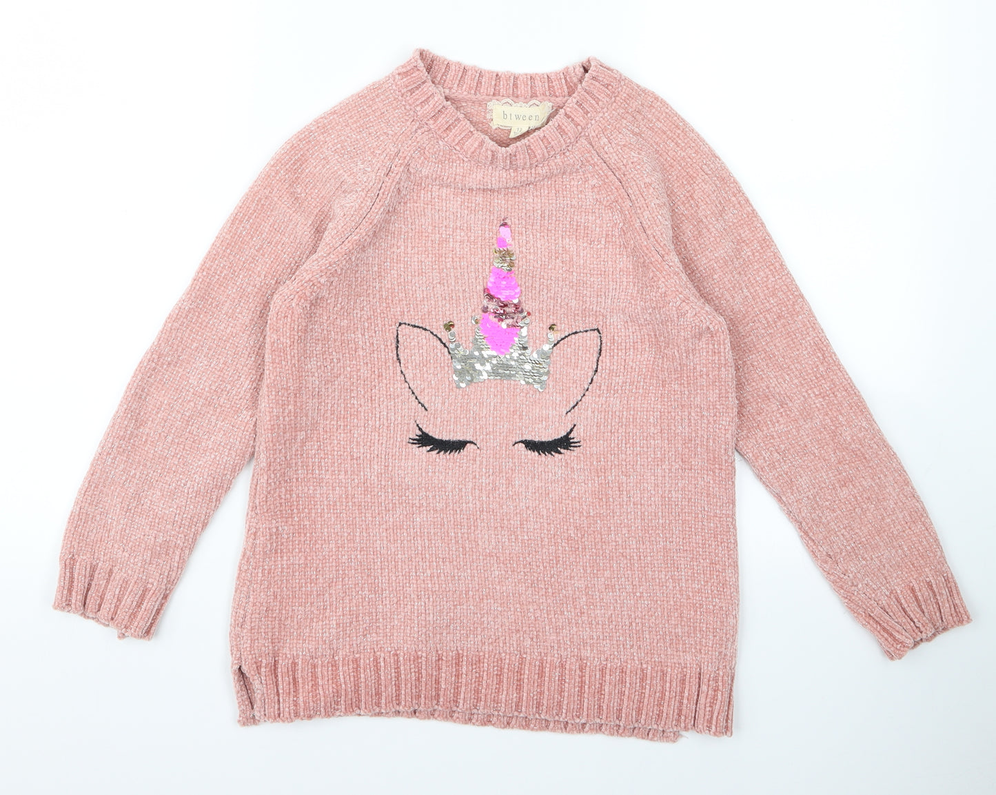 between Womens Pink   Pullover Jumper Size 12  - unicorn