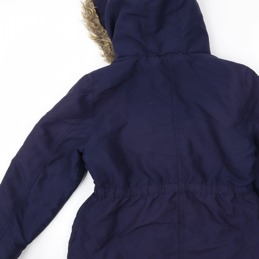 George Girls Blue   Parka Jacket Size 10 Years