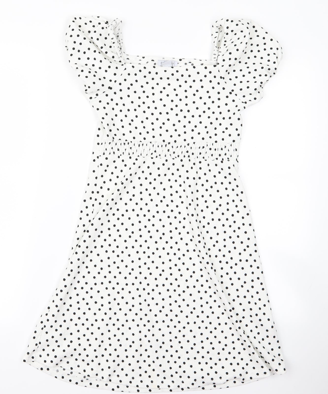 Primark Girls White Polka Dot  A-Line  Size 10-11 Years