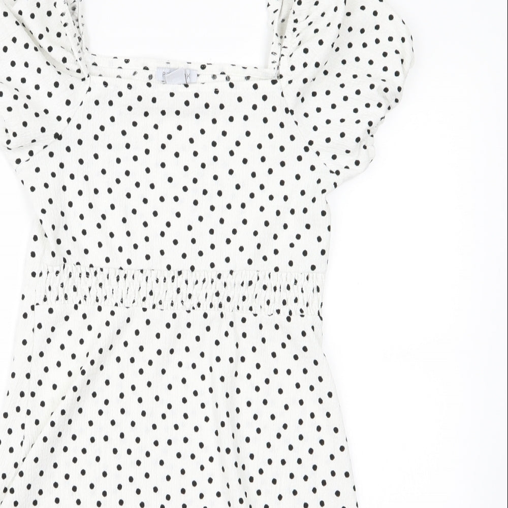 Primark Girls White Polka Dot  A-Line  Size 10-11 Years