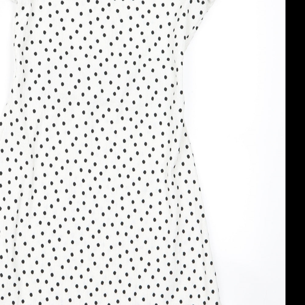 Primark Girls White Polka Dot  A-Line  Size 10-11 Years