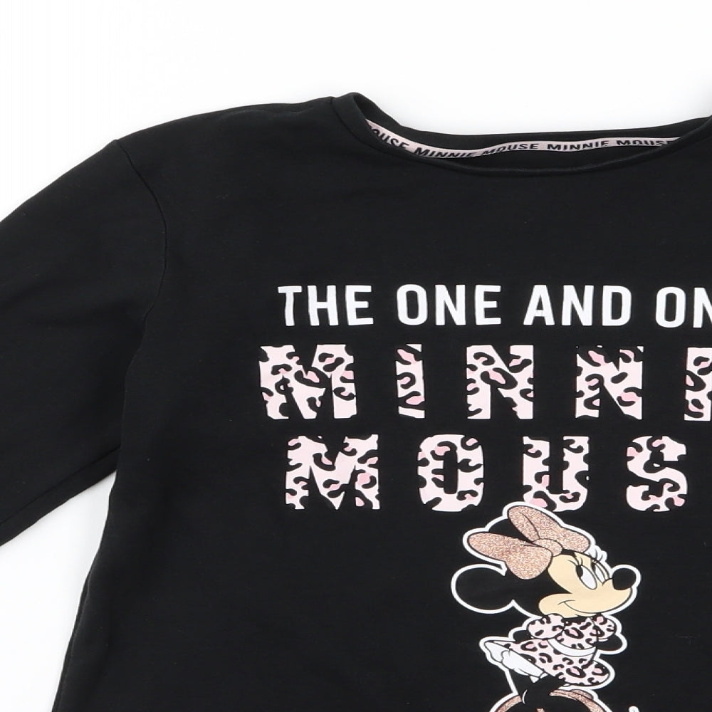 Primark Girls Black   Pullover Jumper Size 13 Years  - Minnie mouse