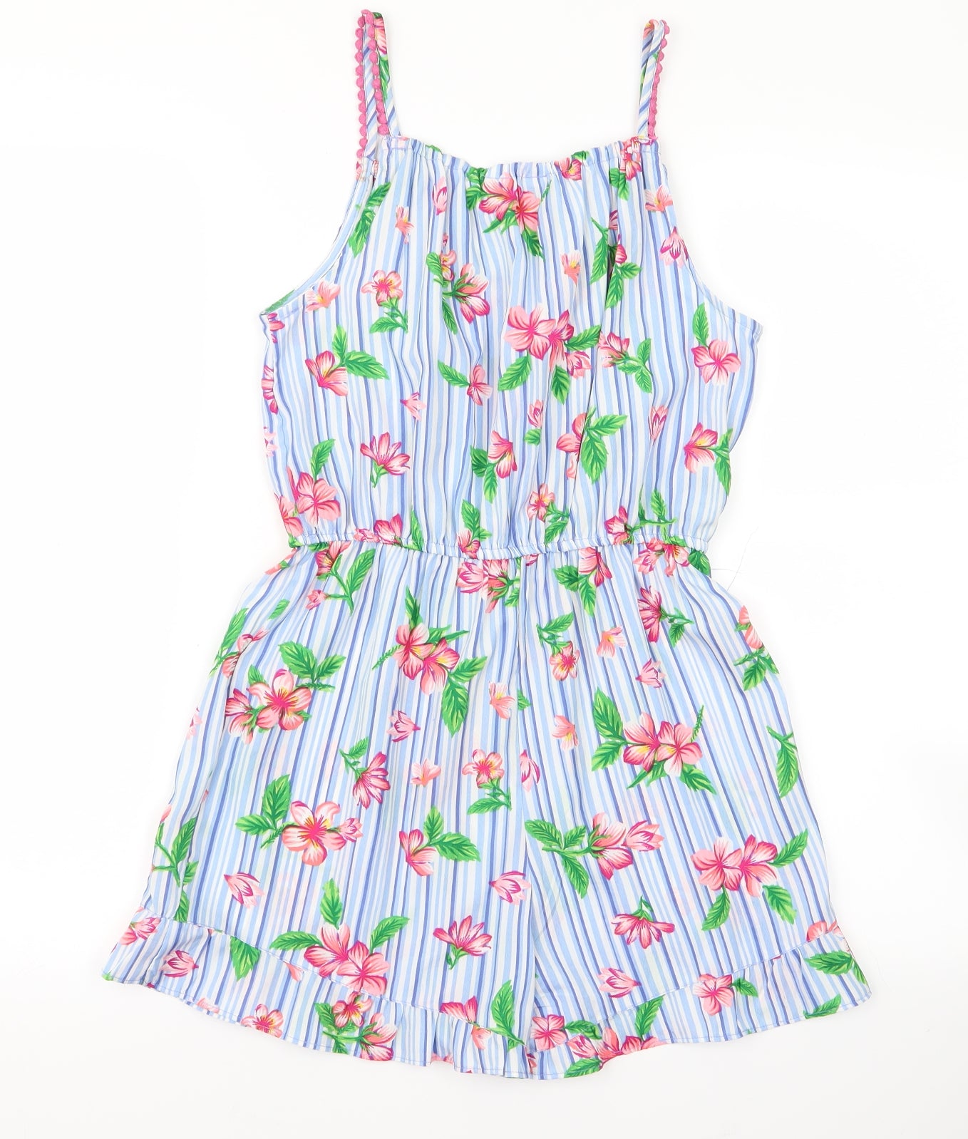 Primark Girls Blue   Bodysuit One-Piece Size 10-11 Years