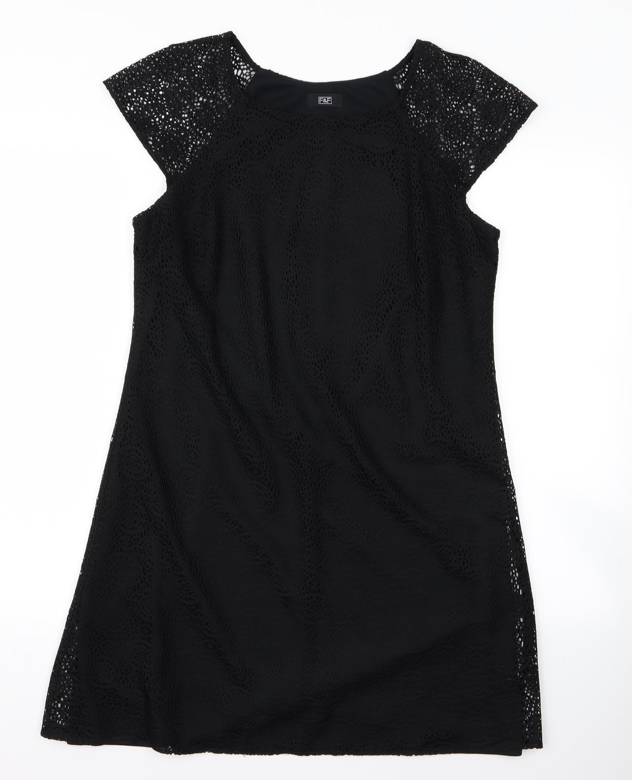 F&F Womens Black   T-Shirt Dress  Size 12