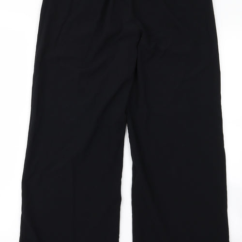 m&s Womens Black  Rayon Trousers  Size 12 L25 in