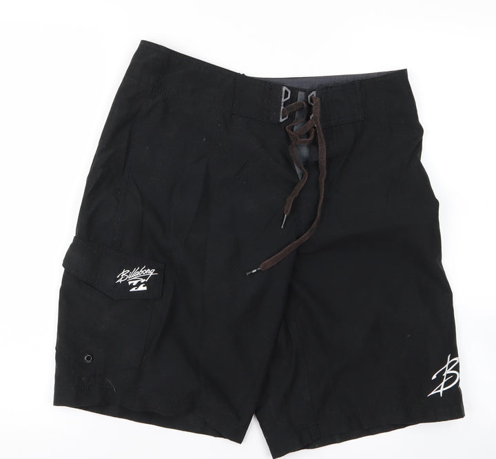 Preworn Womens Black  Ramie Bermuda Shorts Size M
