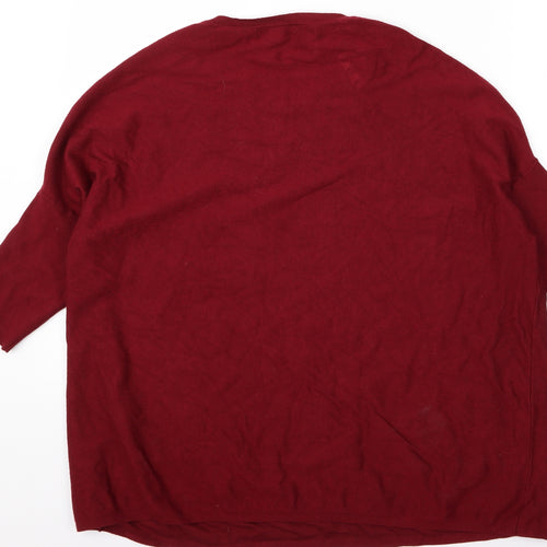 anthologu Womens Red  Rayon Pullover Jumper Size 10