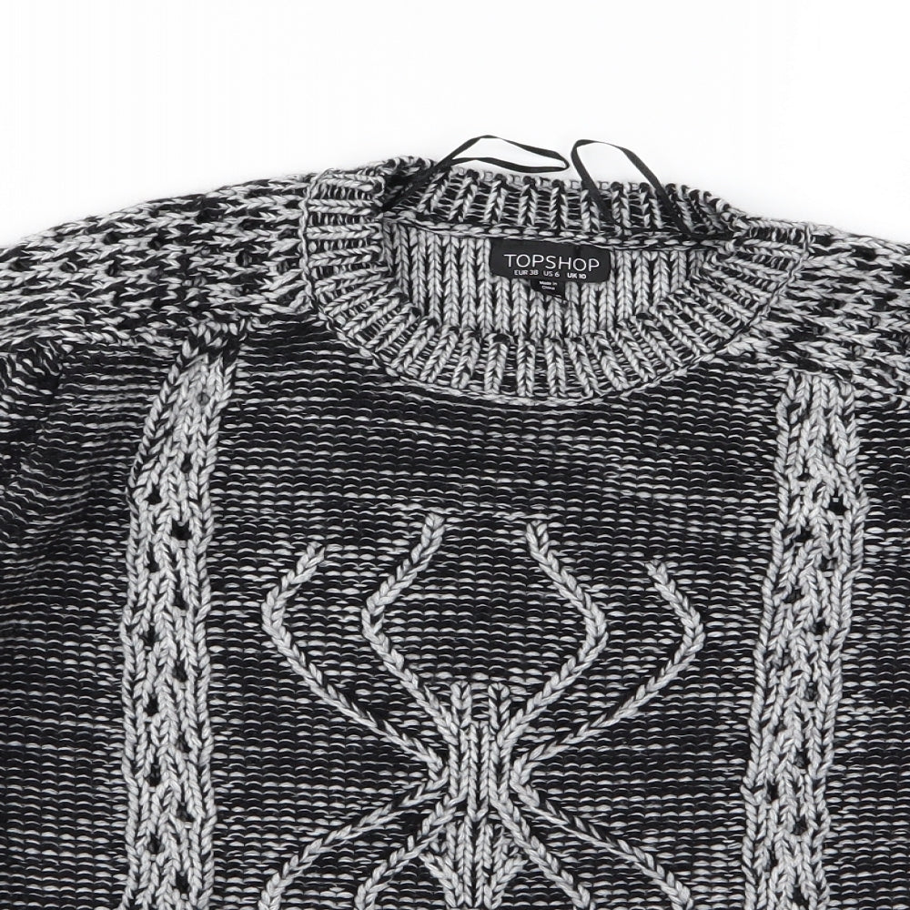 Topshop Womens Grey   Pullover Jumper Size 10  - v