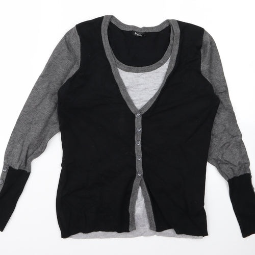 M&Co Womens Grey   Cardigan Jumper Size M
