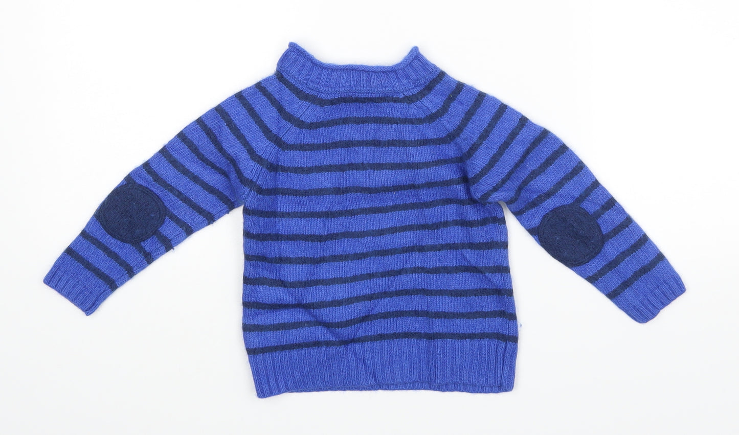 John Lewis Boys Blue Striped  Pullover Jumper Size 18-24 Months