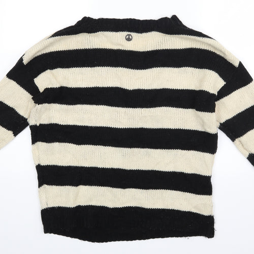 attr Womens Beige Striped  Pullover Jumper Size M
