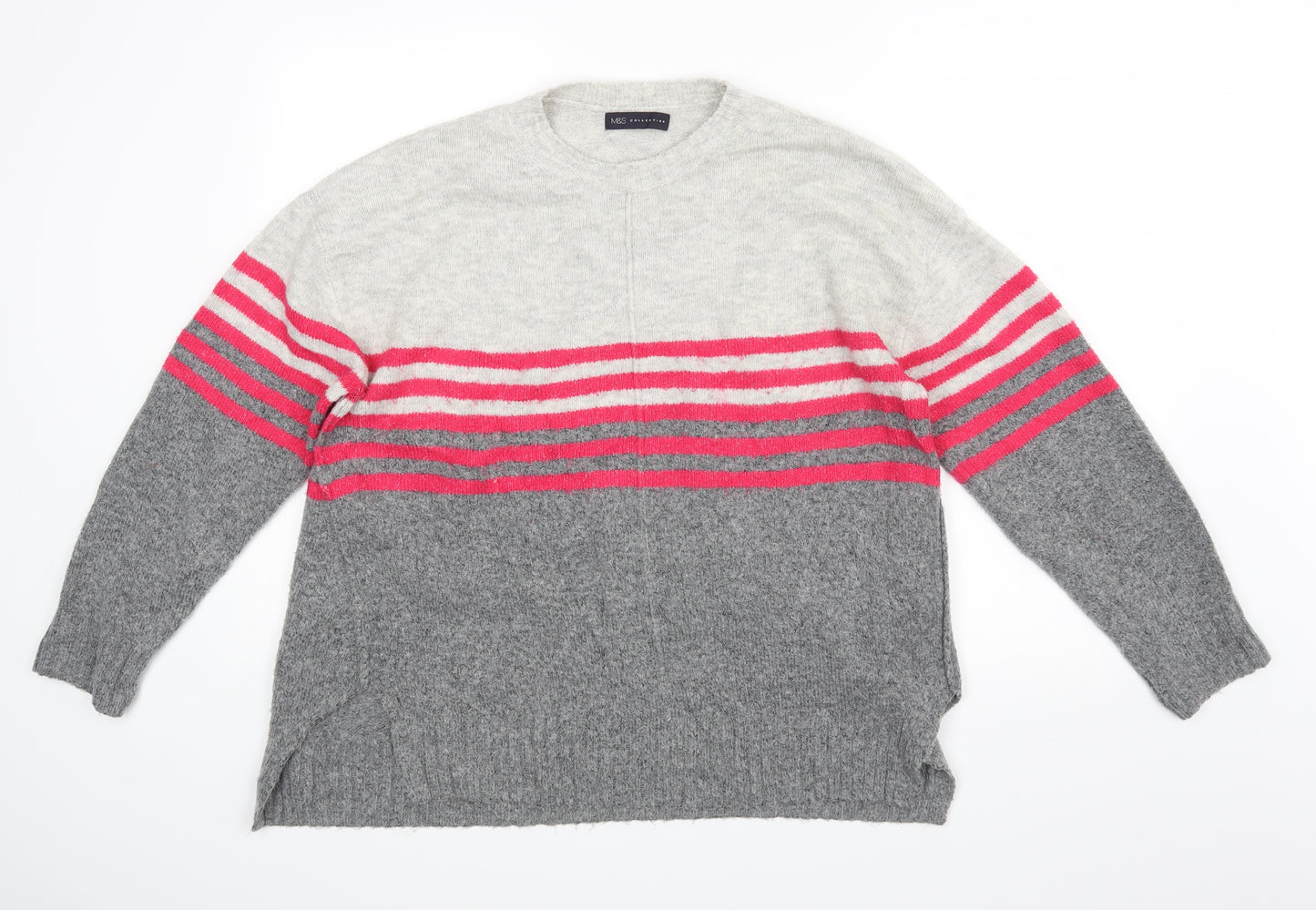 M&S Womens Grey   Pullover Jumper Size L
