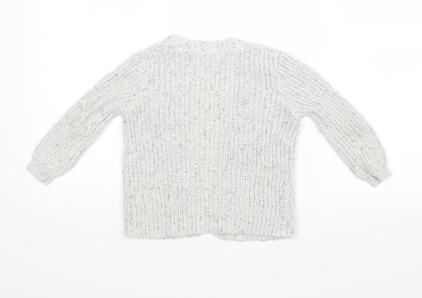 Primark Girls Grey   Wrap Jumper Size 3-4 Years