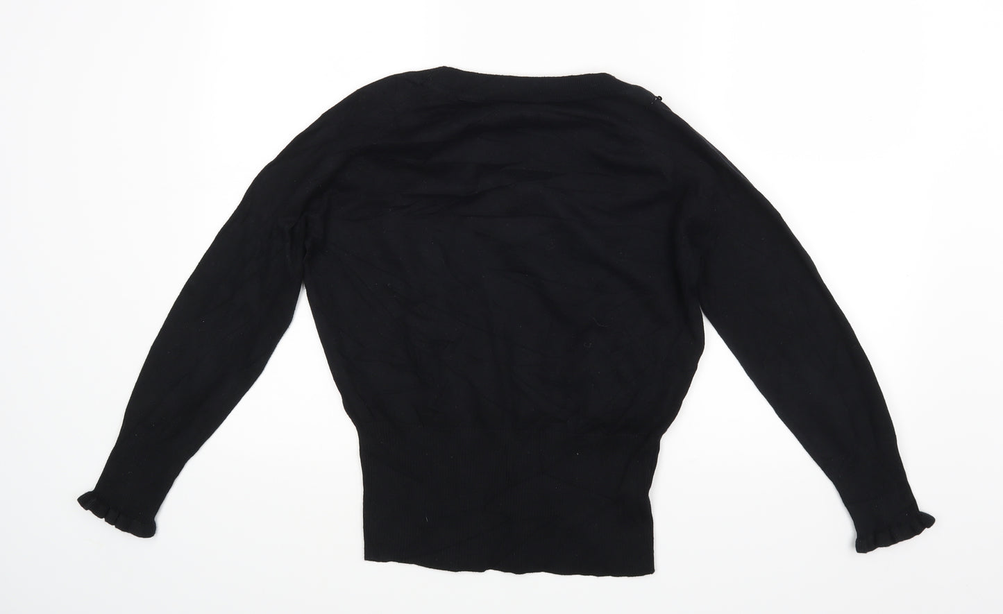 Jeff & Co Womens Black  Rayon Basic Blouse Size 14