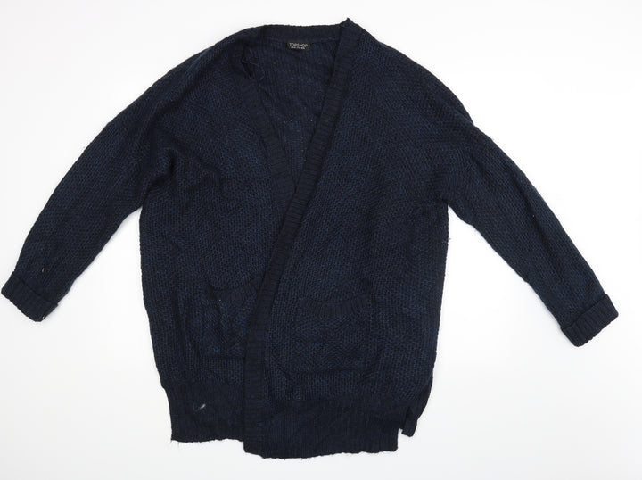 Topshop Womens Blue Wrap Jumper Size 12