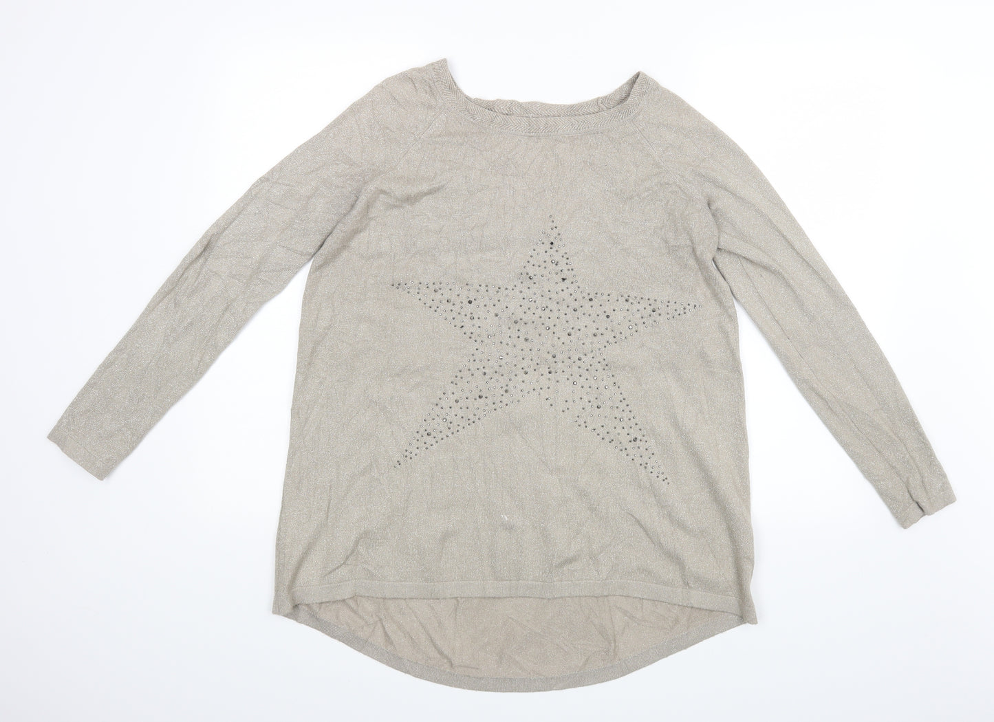Finery Womens Beige   Basic Blouse Size L