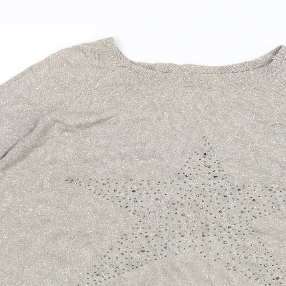 Finery Womens Beige   Basic Blouse Size L