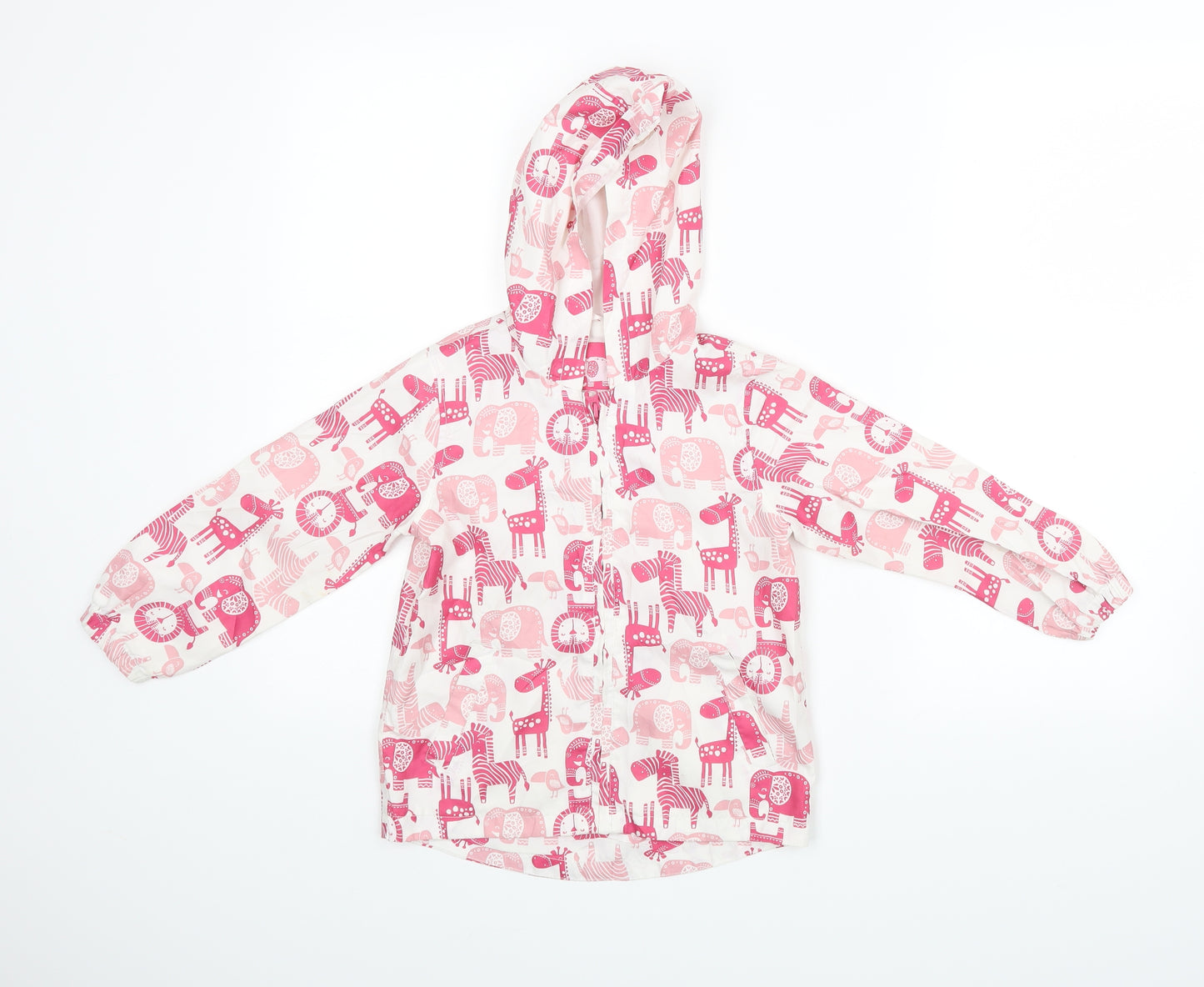TU Girls Pink Animal Print  Jacket Coat Size 3-4 Years