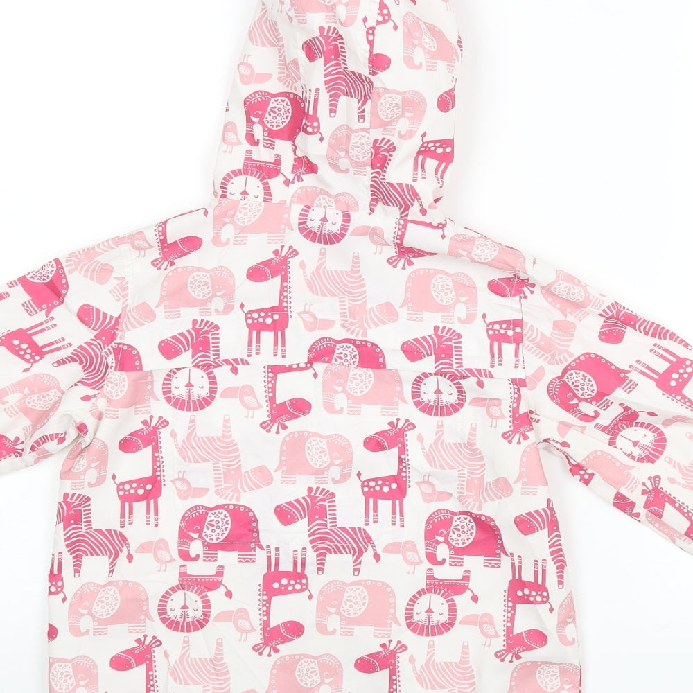 TU Girls Pink Animal Print  Jacket Coat Size 3-4 Years