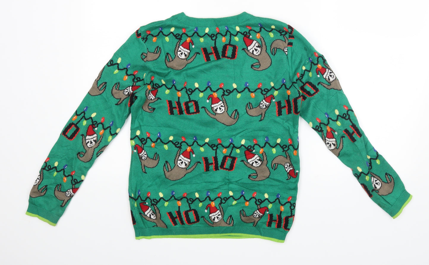 NEXT Boys Green   Pullover Jumper Size 9 Years  - Christmas Jumper