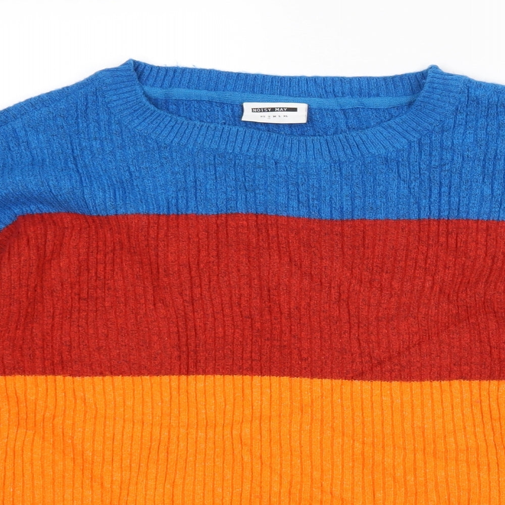 Noisy may Mens Multicoloured Striped  Pullover Jumper Size S